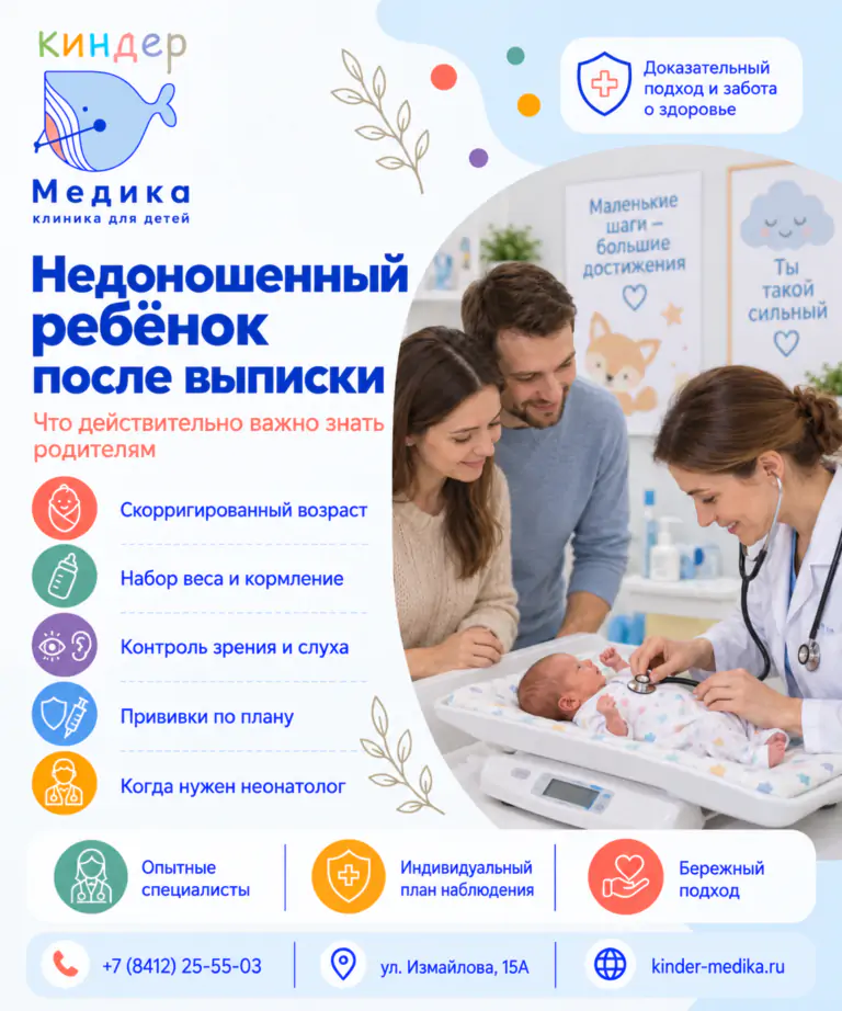 Недоношенный ребёнок после выписки