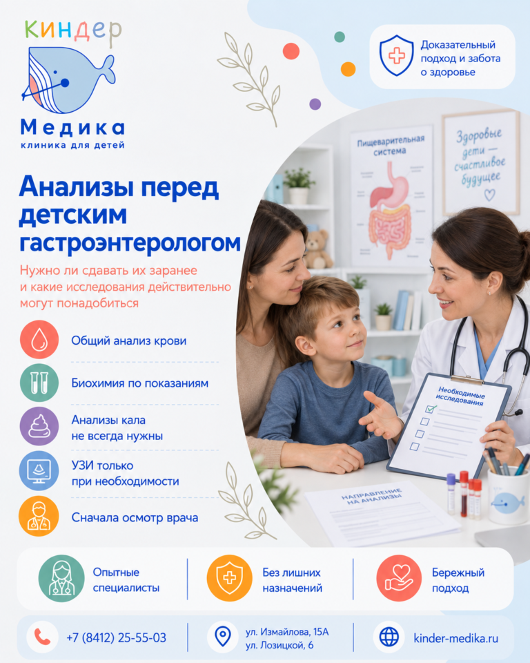 Какие анализы нужны перед детским гастроэнтерологом